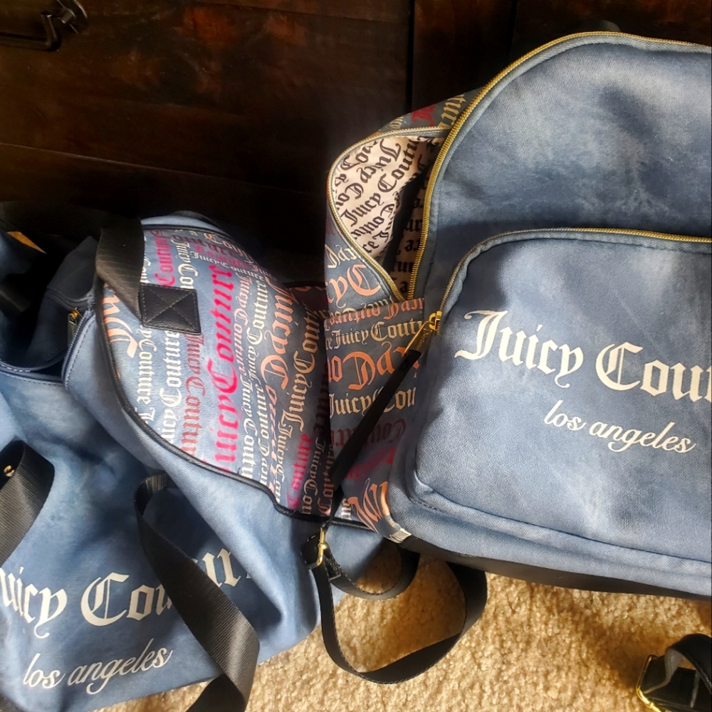Juicy Couture Authentic Backpack and Duffle bag
